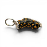 Sterling Silver Enamel Victorian Ice Skate Charm for Bracelet Vintage New Gift