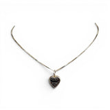 Sterling Silver Puffy Heart Charm for Bracelet Banner Scroll Vintage New 6