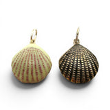 Sterling Silver Enamel Scallop Shell Charm for Bracelet Beach Vacation Jewelry
