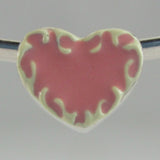 Pink Heart Charm Bead