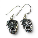 Sterling Silver Comedy Tragedy Earrings Drop Dangle Drama Actress Actor Gift