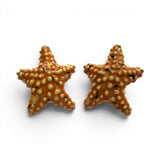 Sterling Siliver Enamel Starfish Post Earrings Beach Vacation Jewerly New Old
