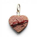 Sterling Silver Enamel Pink Chocolates Box Charm for Bracelet Mothers Day Gift
