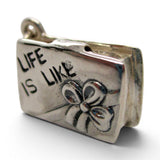 Sterling Silver Life is Like a Box of Chocolates Charm for Bracelet Gift for Mom
