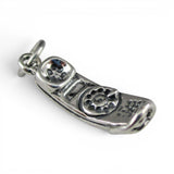 Sterling Silver Rotary Dial Telephone Charm for Bracelet Vintage Phone