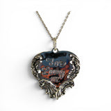 Sterling Silver Thank you for Loving Me Heart Pendant for Necklace Vintage New
