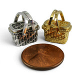 Gold Vermeil on Sterling Silver Grandma's Picnic Basket Movable Charm BCB