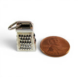 Sterling Silver Kitchen Box Grater Pendant for Necklace Cheese Chef Cook Gift