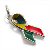 Sterling Silver Enamel Autism Spectrum Awareness Ribbon Charm for Bracelet New