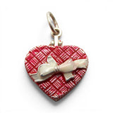 Sterling Silver Enamel Red White Chocolates Box Charm for Bracelet Always Love