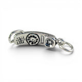 Sterling Silver Rotary Dial Telephone Charm for Bracelet Vintage Phone