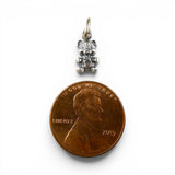 TINY Sterling Silver Teddy Bear Charm Miniature Small Finding Jewelry Making