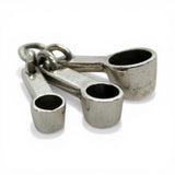 Sterling Silver Measuring Cups Set Charm for Bracelet Baker Chef Cook Gift New