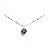 Sterling Silver Gold Vermeil Woven Basket Puffy Heart Charm for Bracelet 64