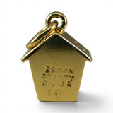 Small Country Birdhouse Charm for Bracelet Sterling Silver Gold Vermeil Bird