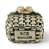 Sterling Silver Mini Chore Brown County Basket Charm for Bracelet Vintage BCB
