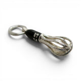 Sterling Silver Enamel Kitchen Whisk Charm for Bracelet Baker Baking Chef Gift