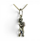 Sterling Silver Flower Girl Charm for Bracelet Wedding Gift Vintage New