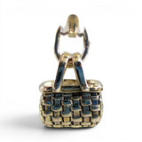 Sterling Silver Mini Chore Brown County Basket Charm for Bracelet Vintage BCB