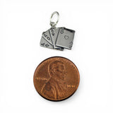 Sterling Silver Playing Cards Charm for Bracelet by Shube's 4 of a Kind Poker