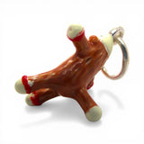 Sterling Silver Enamel Sock Monkey Charm for Bracelet Vintage Nostalgia Gift