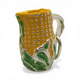 Sterling Silver Enamel Corn King Pitcher Charm for Bracelet Shawnee Pottery 925