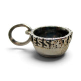 Sterling Silver Bless This Food Mixing Bowl Charm for Bracelet Vintage Food Gift
