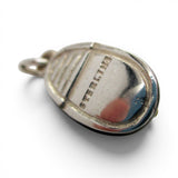 Sterling Siver Enamel Polka Dot Shoe Charm for Bracelet Pink Flower Bow Vintage