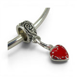 Sterling Silver Engraved Band Charm Adapter Bead Hanger Converter Vintage