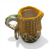 Sterling Silver Enamel Corn King Pitcher Charm for Bracelet Shawnee Pottery 925