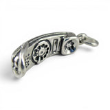Sterling Silver Rotary Dial Telephone Charm for Bracelet Vintage Phone