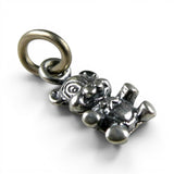 TINY Sterling Silver Teddy Bear Charm Miniature Small Finding Jewelry Making
