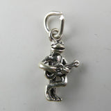 TINY Sterling Silver Frog Playing Guitar