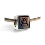 Sterling Silver Baby Block Charm Bead for Bracelet New Mom Gift Wife Gift