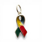 Sterling Silver Enamel Autism Spectrum Awareness Ribbon Charm for Bracelet New