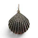 Sterling Silver Enamel Scallop Shell Charm for Bracelet Beach Vacation Jewelry