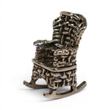 Sterling Silver Wicker Rocking Chair Charm for Bracelet Summer Vacation Gift