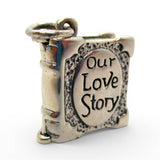 Sterling SIlver Our Love Story Box Charm for Bracelet Girlfriend Wife Gift New