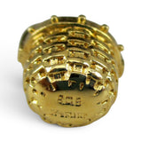 Gold Vermeil on Sterling Silver Mini Apple Basket Charm for Bracelet Vintage BCB