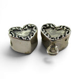 Sterling Silver Heart Charm Adapter Hanger Bead Pandora Compatible Bracelet
