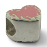 Pink Heart Charm Bead
