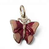 Sterling Silver Enamel Butterfly Charm for Bracelet Blue Green Pink Magenta New