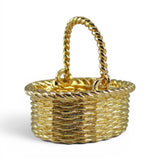 Sterling Silver Gold Vermeil Flower Girl Basket Pendant for Necklace Movable BCB