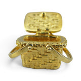 Gold Vermeil on Sterling Silver Grandma's Picnic Basket Movable Charm BCB