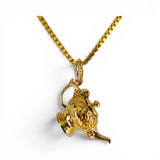 Gold Vermeil on Sterling Silver Aladdin Teapot Charm for Bracelet Tea Lover Gift