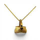 Big Gold Vermeil Appalachian Egg Basket Pendant for Necklace BCB Vintage