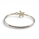 Sterling Silver Gold Vermeil Starfish Bangle Charm Bracelet Beach Jewelry New