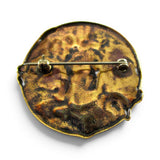 Flower Hair Lady Art Nouveau Brass Pin