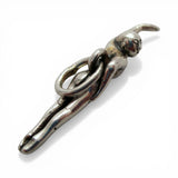 Sterling Silver Swimmer Charm for Bracelet Swim Swimming Gift 925 3D New Old