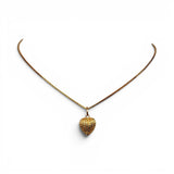 Sterling Silver Gold Vermeil Woven Basket Puffy Heart Charm for Bracelet 64
